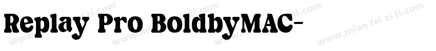 Replay Pro BoldbyMAC字体转换
